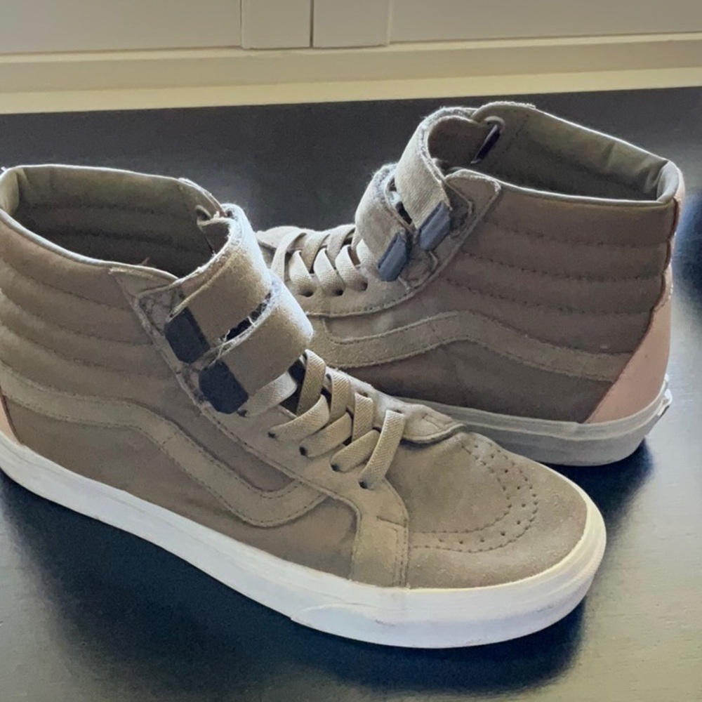 VANS SK8 SUEDE LEATHER & NYLON HI TOPS MENS SIZE 8.5